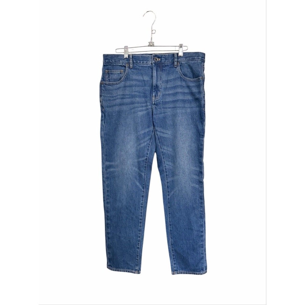 Proper Cloth Mens Sz 34 X 30 Blue Crosby Mid Wash Indigo Stretch Denim Jeans